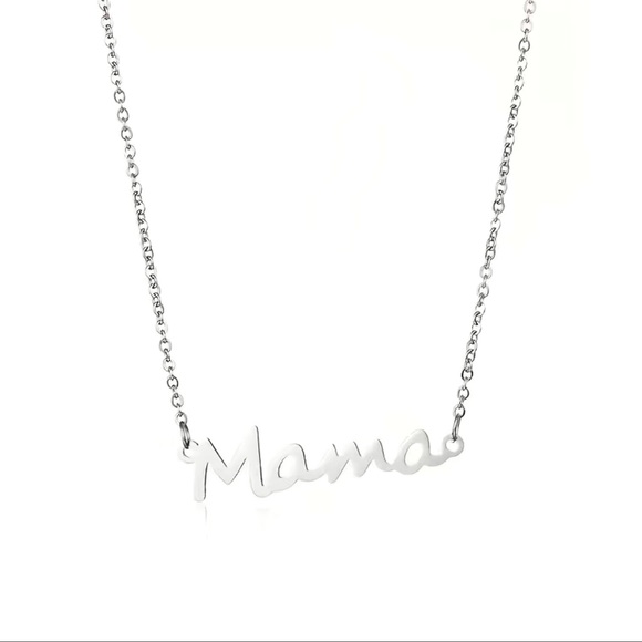 Silver Mama Necklace with Collarbone Chain - Picture 1 of 3